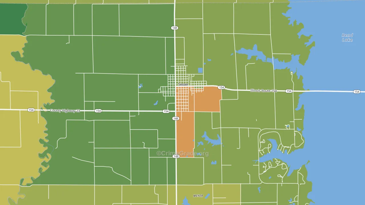 62884, IL Map of Theft Rates