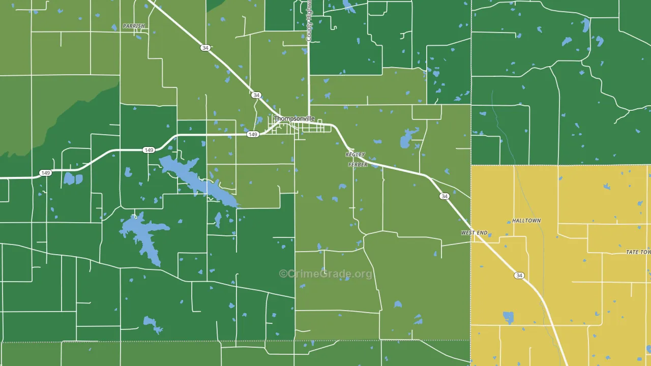 62890, IL Map of Theft Rates
