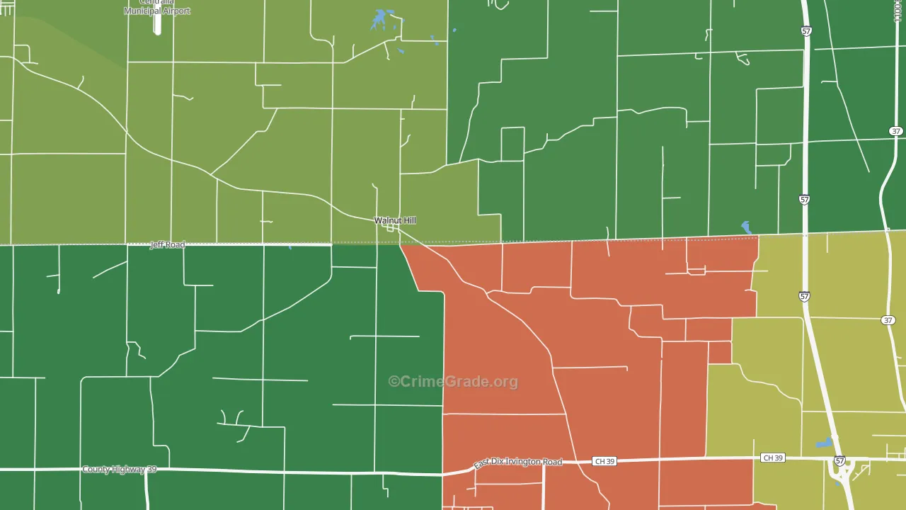 62893, IL Map of Theft Rates