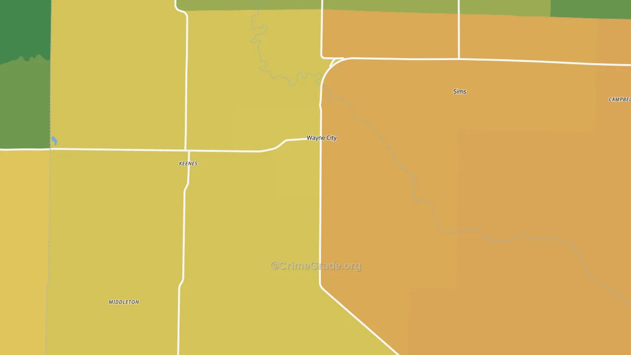 62895, IL Map of Theft Rates