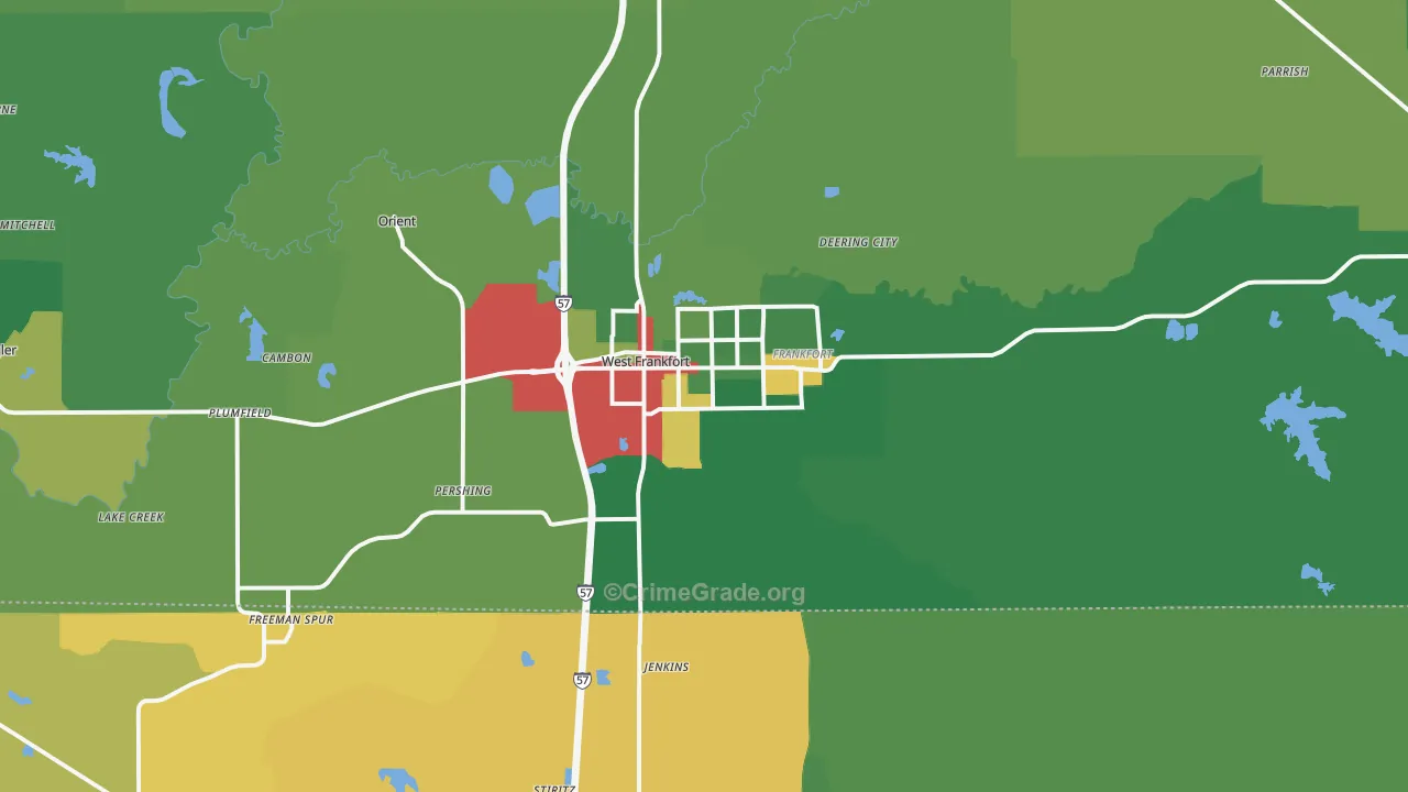 62896, IL Map of Theft Rates
