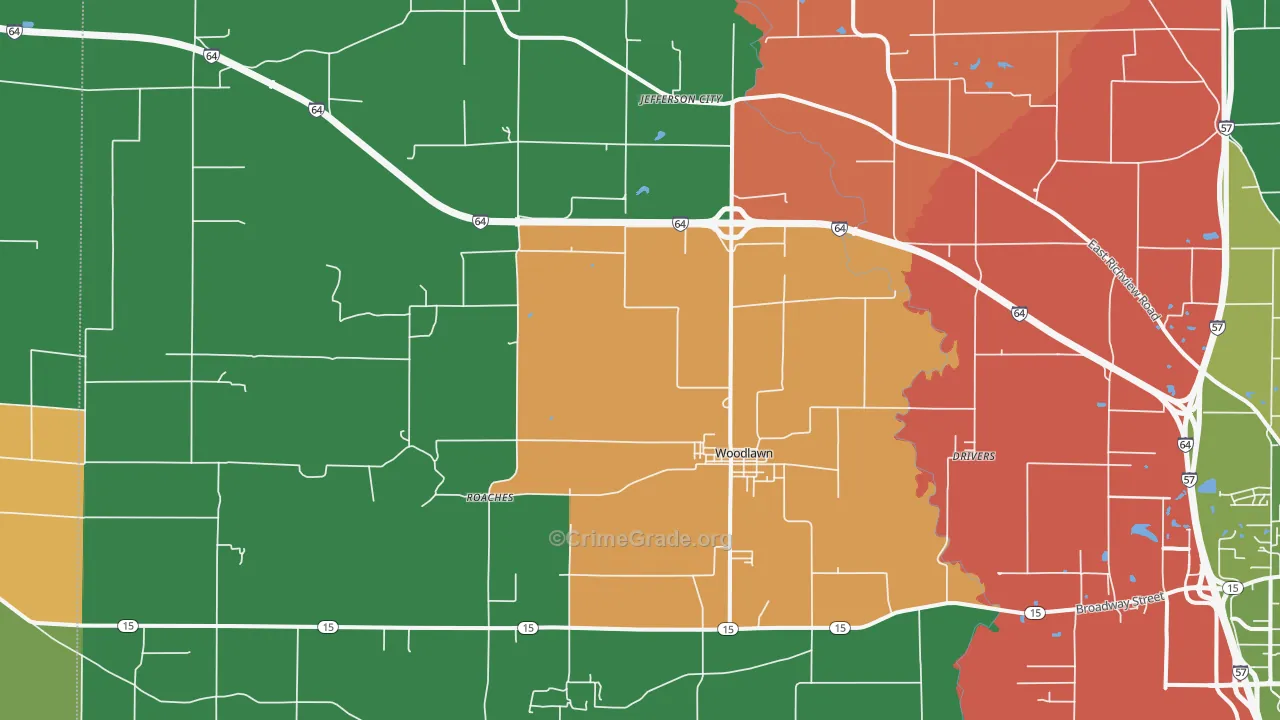 62898, IL Map of Theft Rates