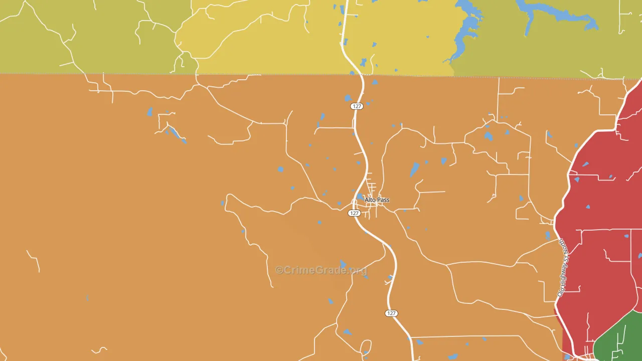 62905, IL Map of Theft Rates