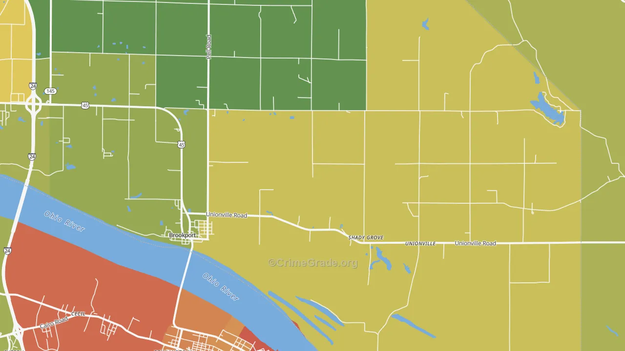 62910, IL Map of Theft Rates