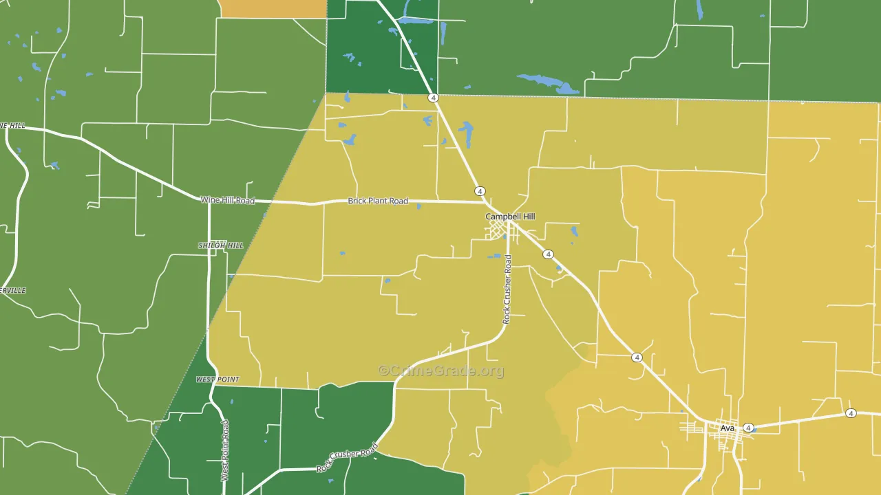 62916, IL Map of Theft Rates