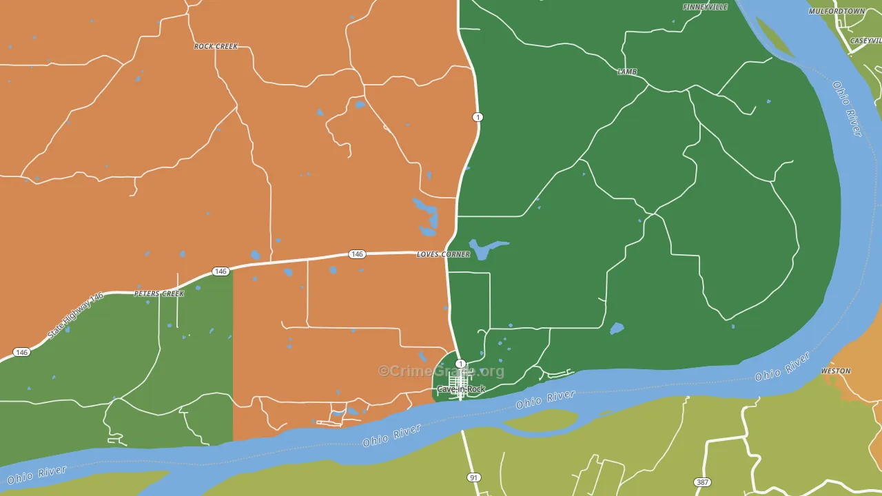 62919, IL Map of Theft Rates