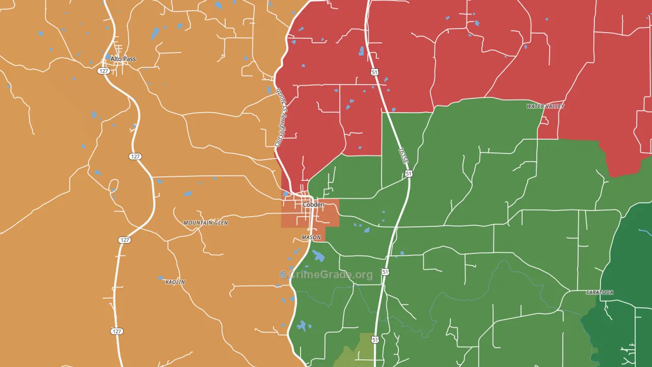 62920, IL Map of Theft Rates