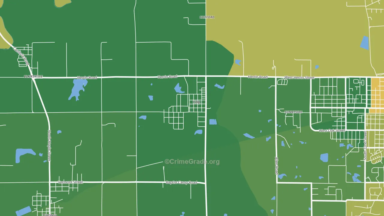 62921, IL Map of Theft Rates