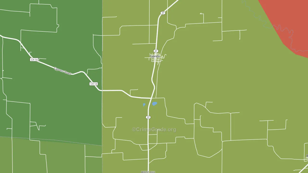 62923, IL Map of Theft Rates
