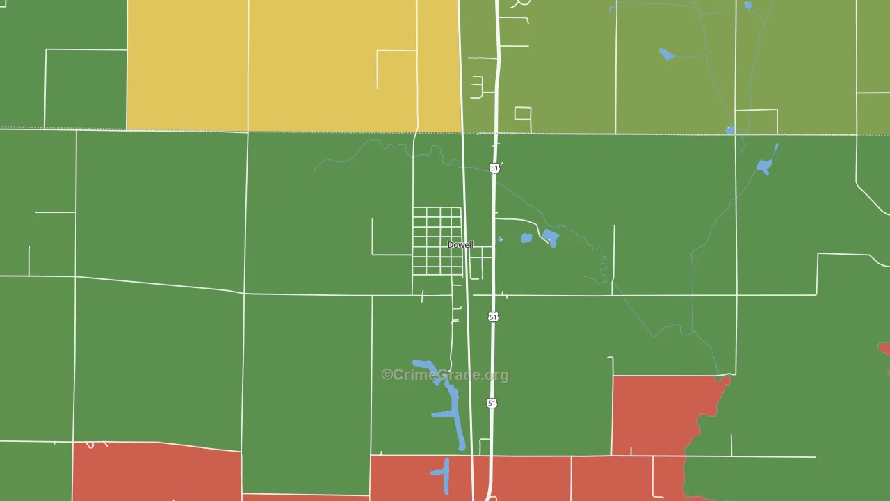 62927, IL Map of Theft Rates