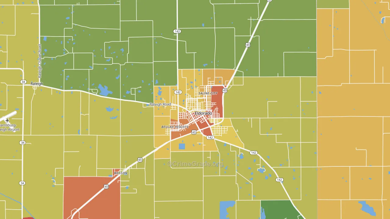 62930, IL Map of Theft Rates