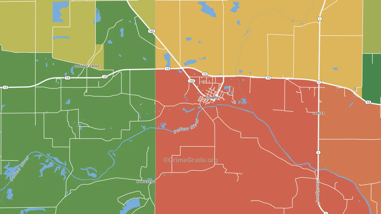 62934, IL Map of Theft Rates
