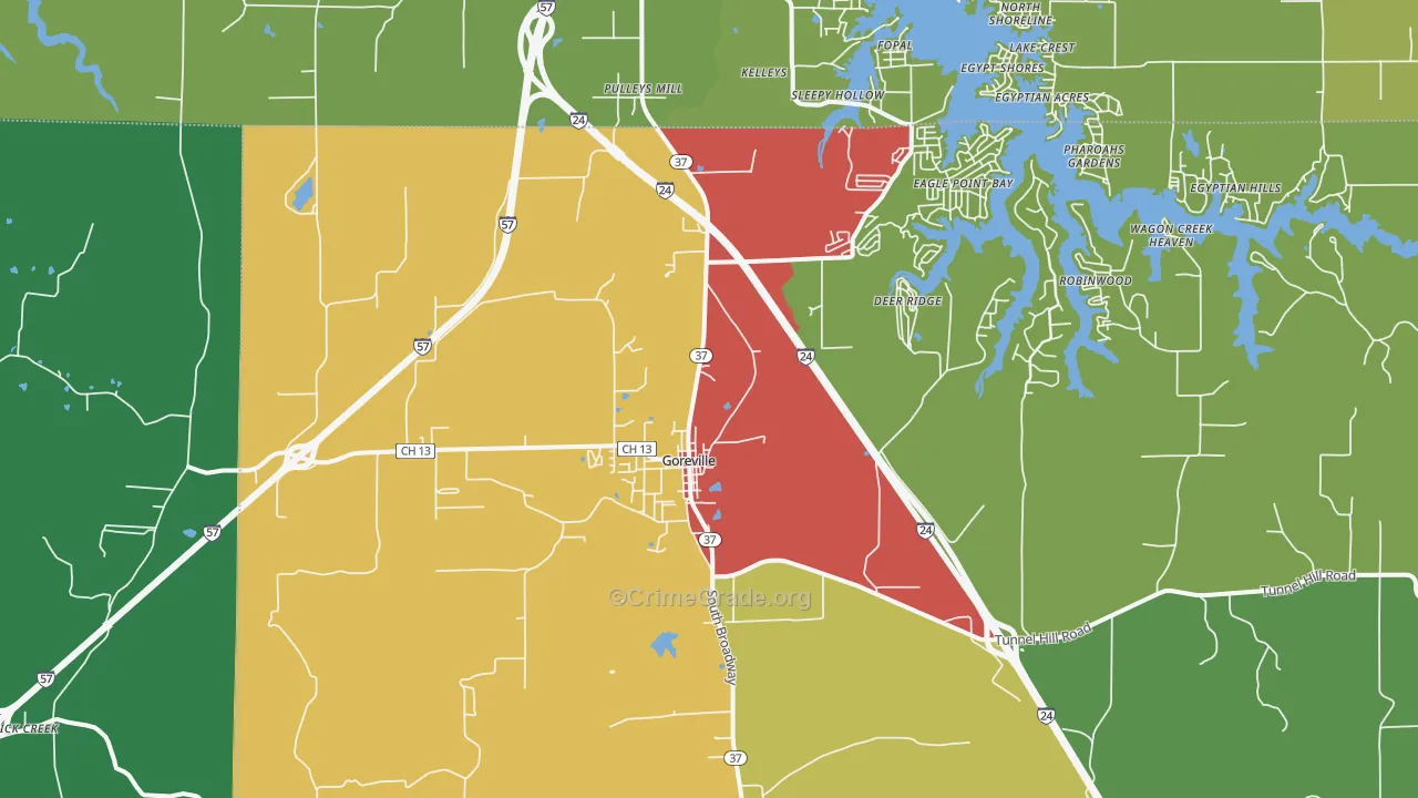 62939, IL Map of Theft Rates