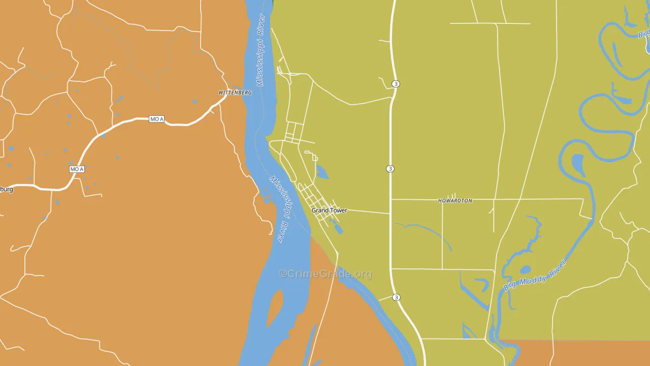 62942, IL Map of Theft Rates