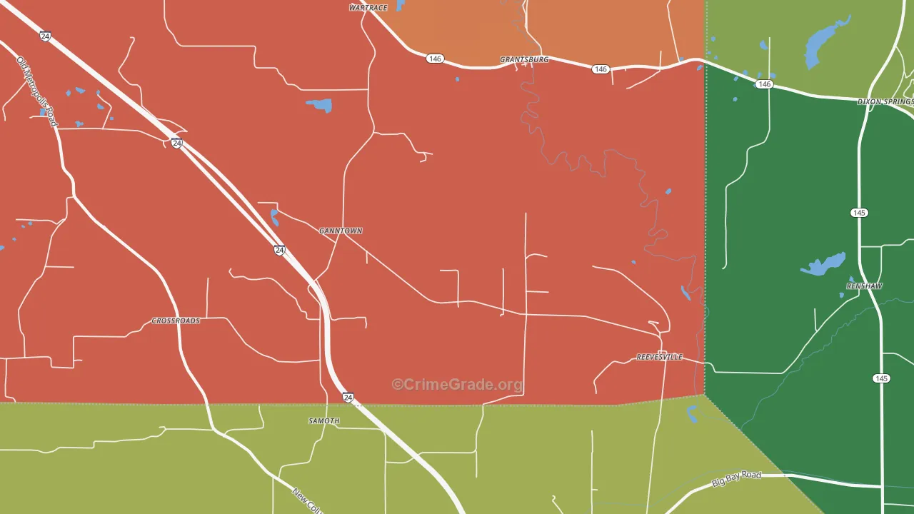 62943, IL Map of Theft Rates