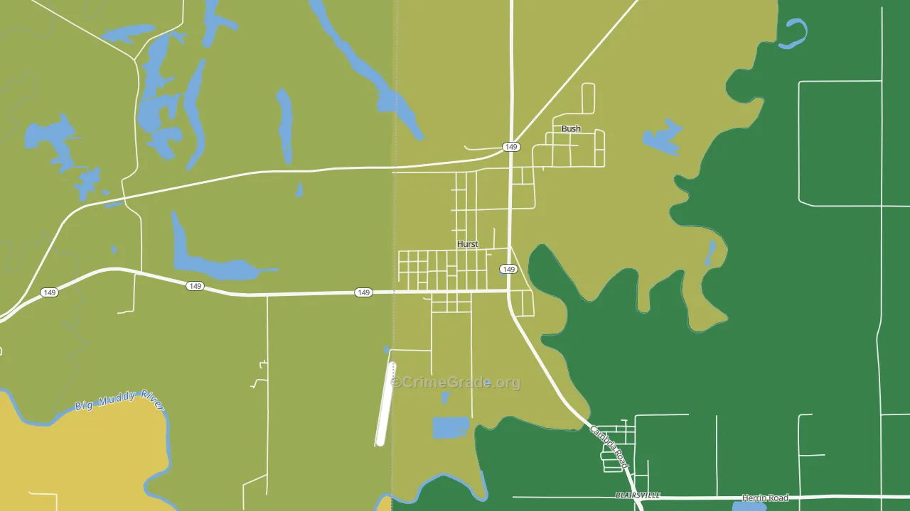62949, IL Map of Theft Rates