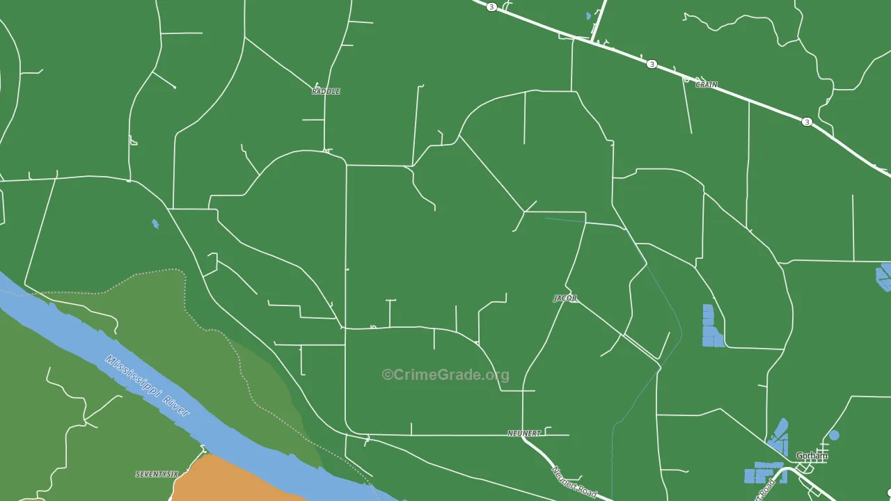 62950, IL Map of Theft Rates