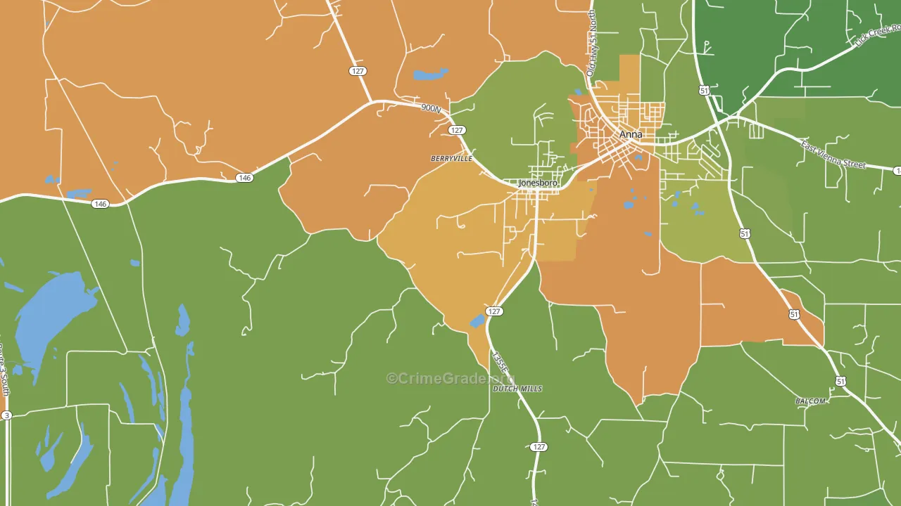 62952, IL Map of Theft Rates