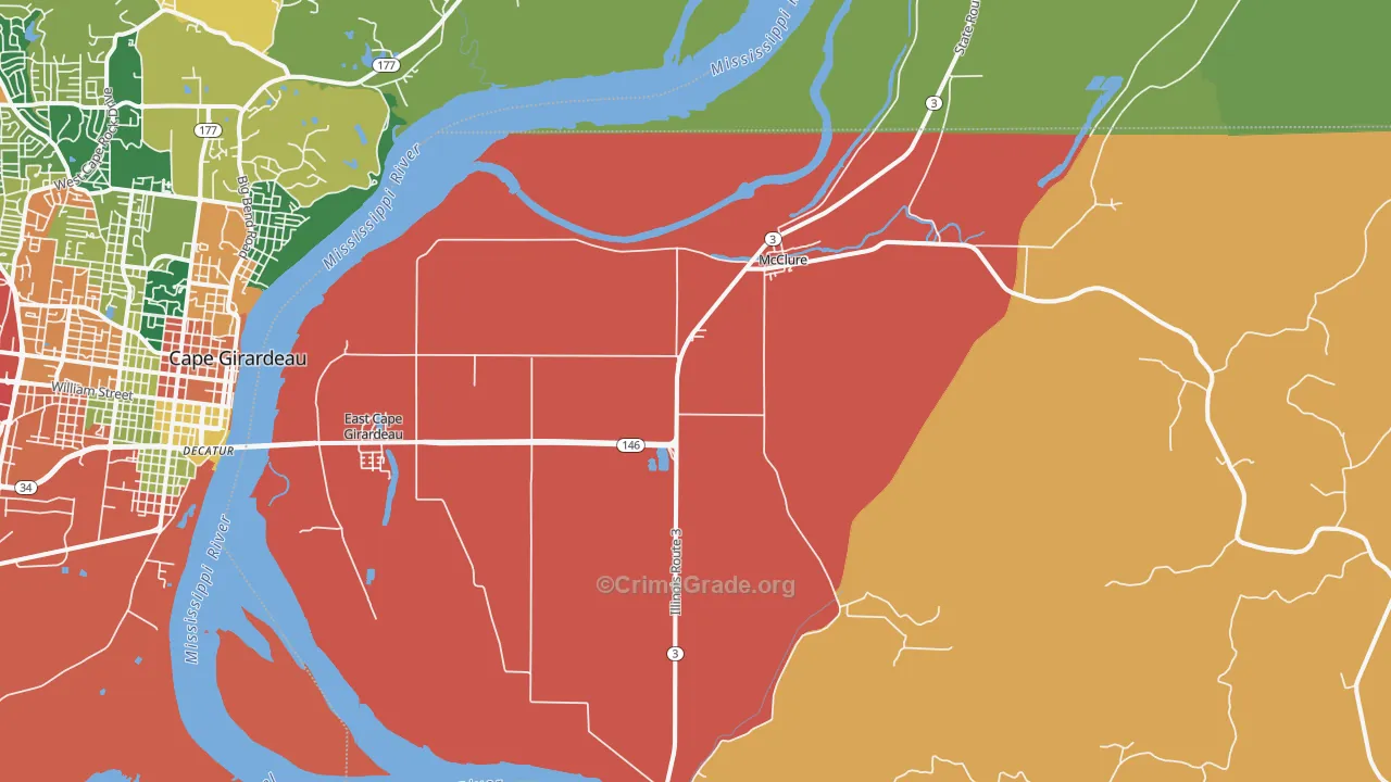 62957, IL Map of Theft Rates