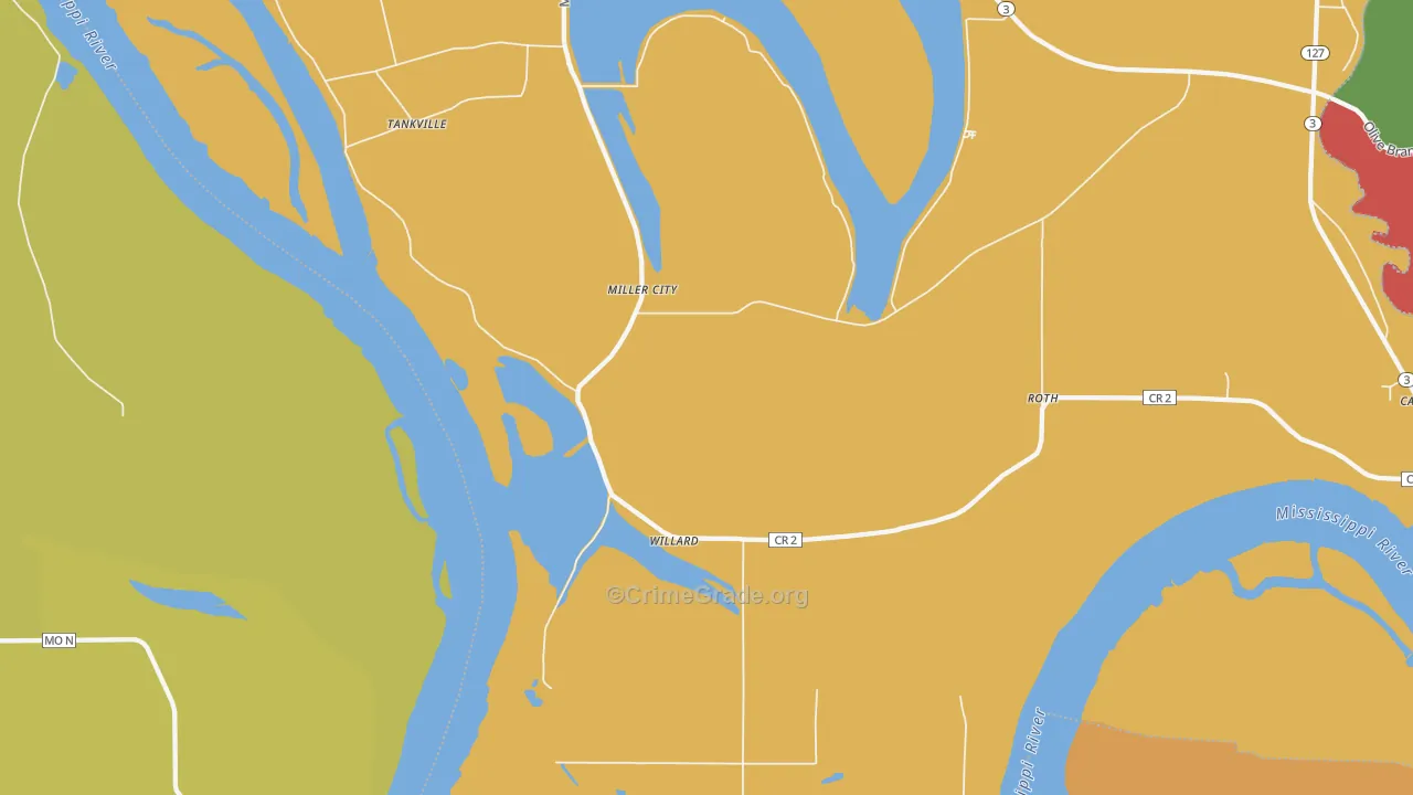 62962, IL Map of Theft Rates