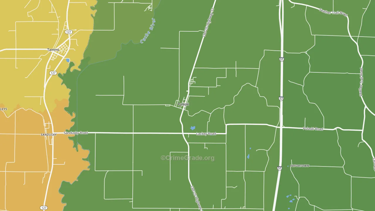 62976, IL Map of Theft Rates