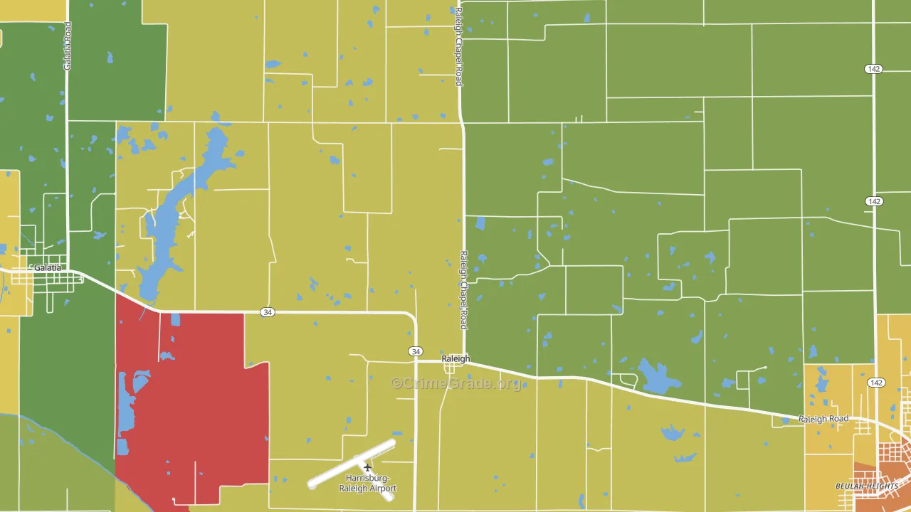 62977, IL Map of Theft Rates