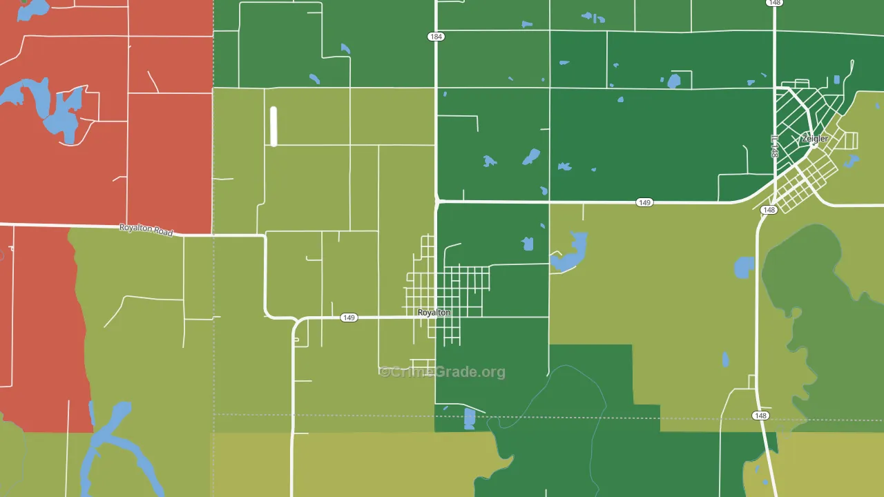 62983, IL Map of Theft Rates