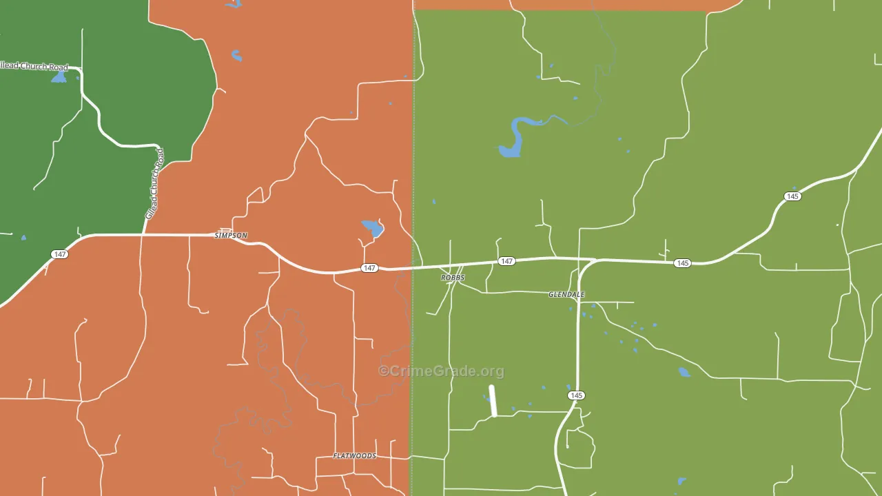 62985, IL Map of Theft Rates