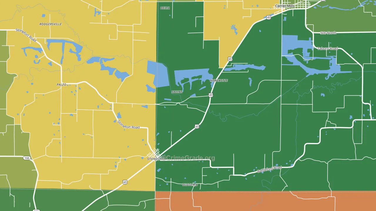 62987, IL Map of Theft Rates