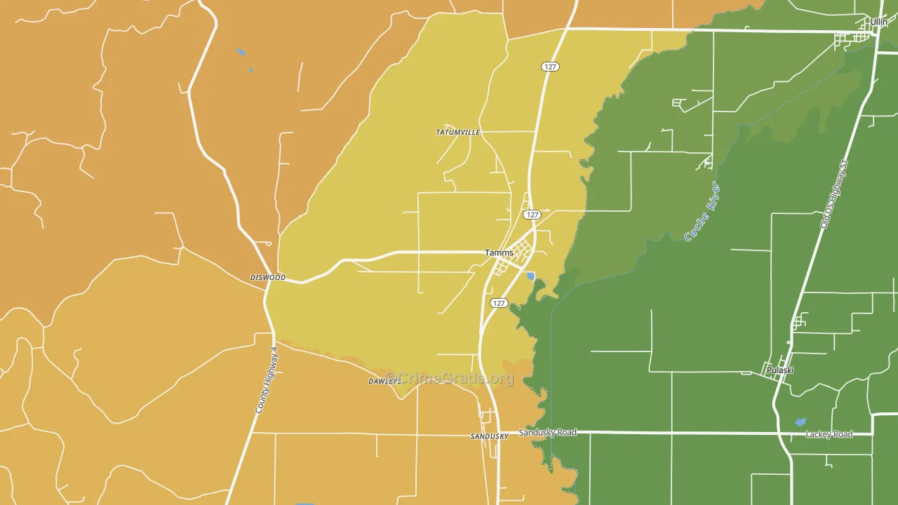 62988, IL Map of Theft Rates