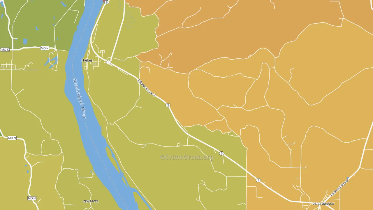 62990, IL Map of Theft Rates