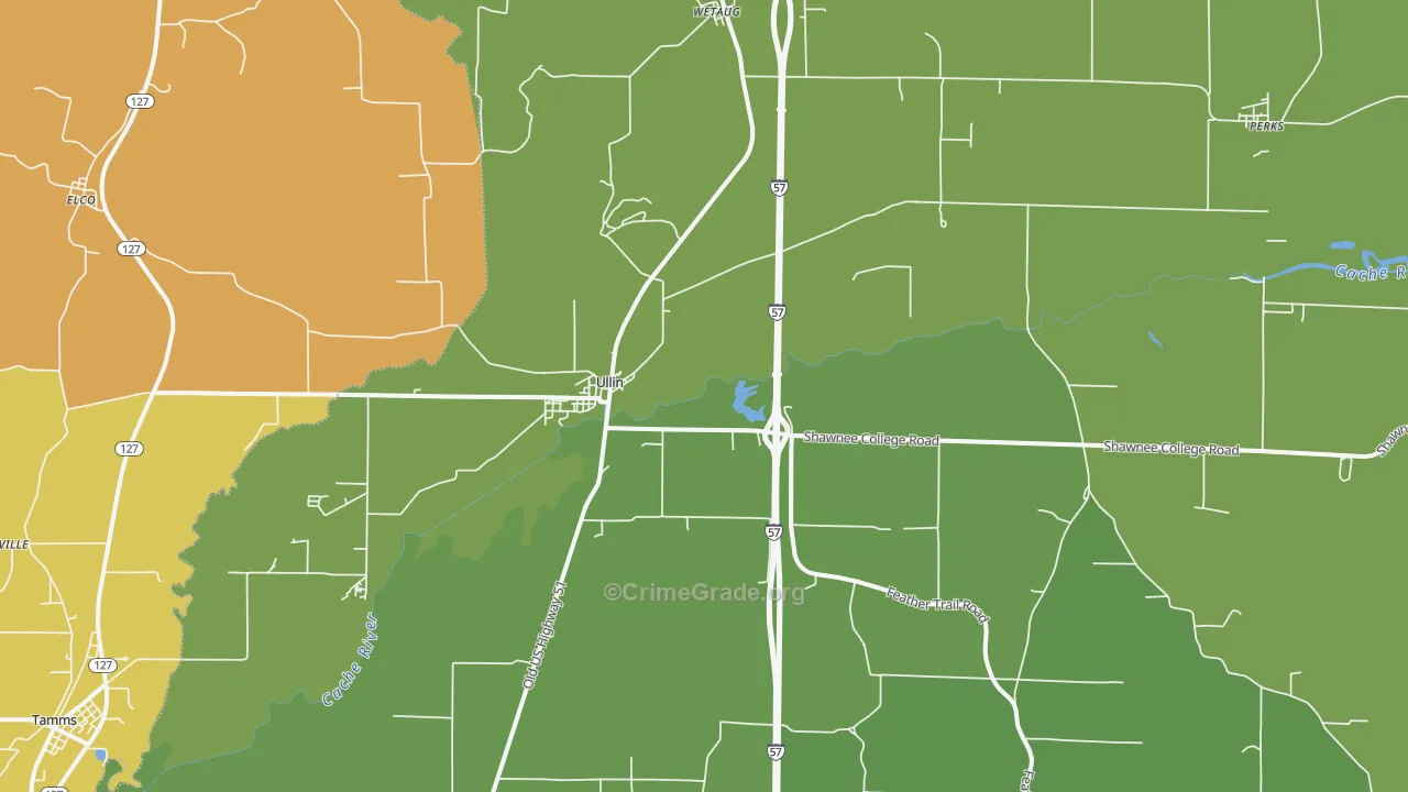 62992, IL Map of Theft Rates