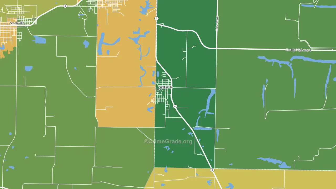 62997, IL Map of Theft Rates