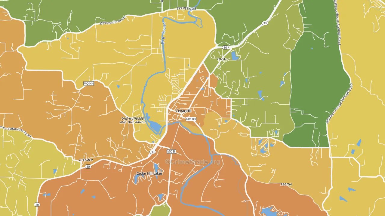 63016, MO Map of Theft Rates
