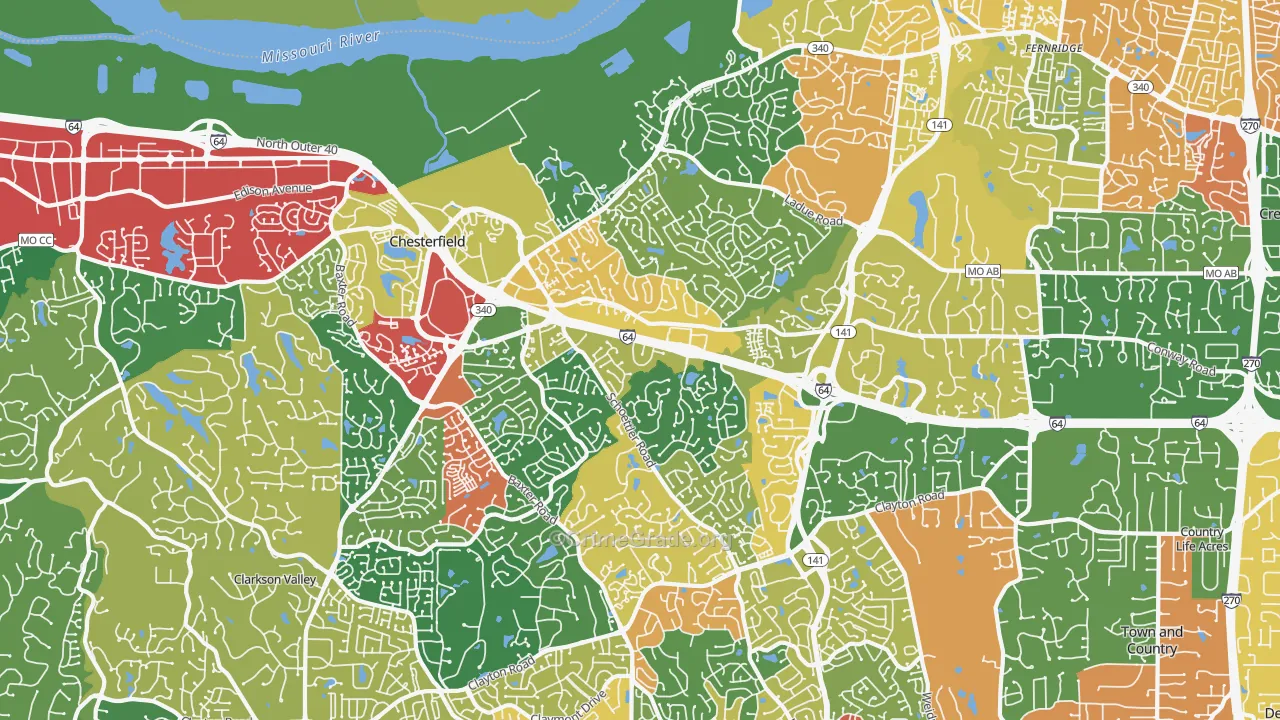 63017, MO Map of Theft Rates
