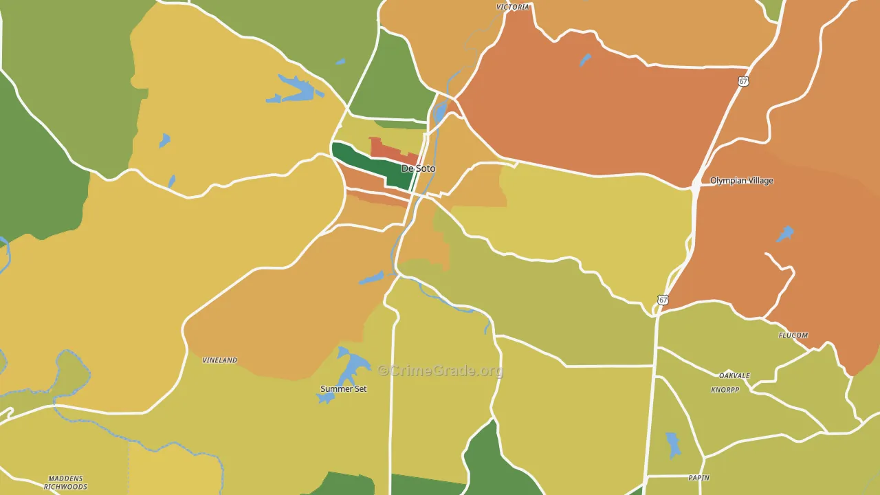 63020, MO Map of Theft Rates