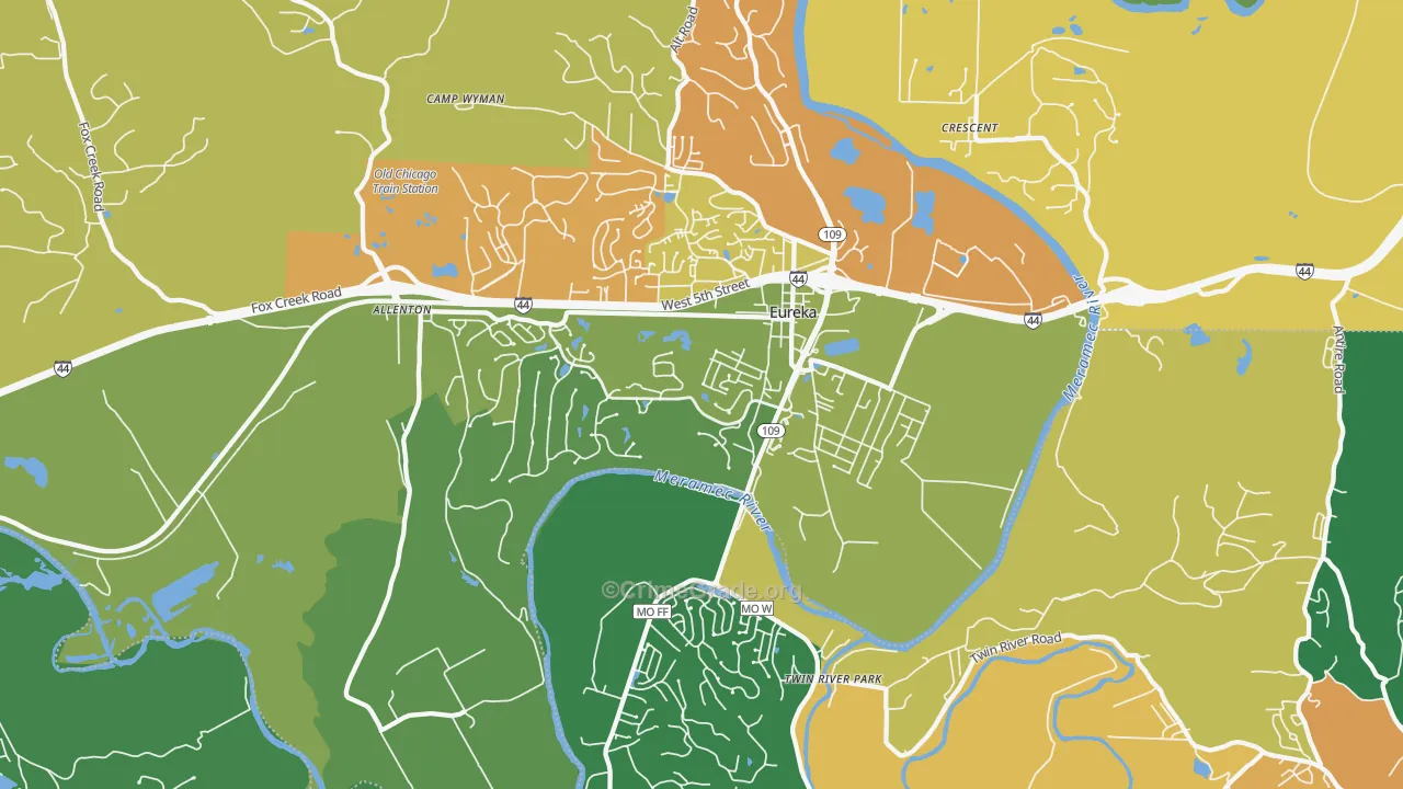 63025, MO Map of Theft Rates