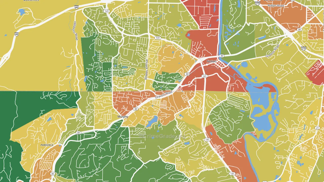 63026, MO Map of Theft Rates