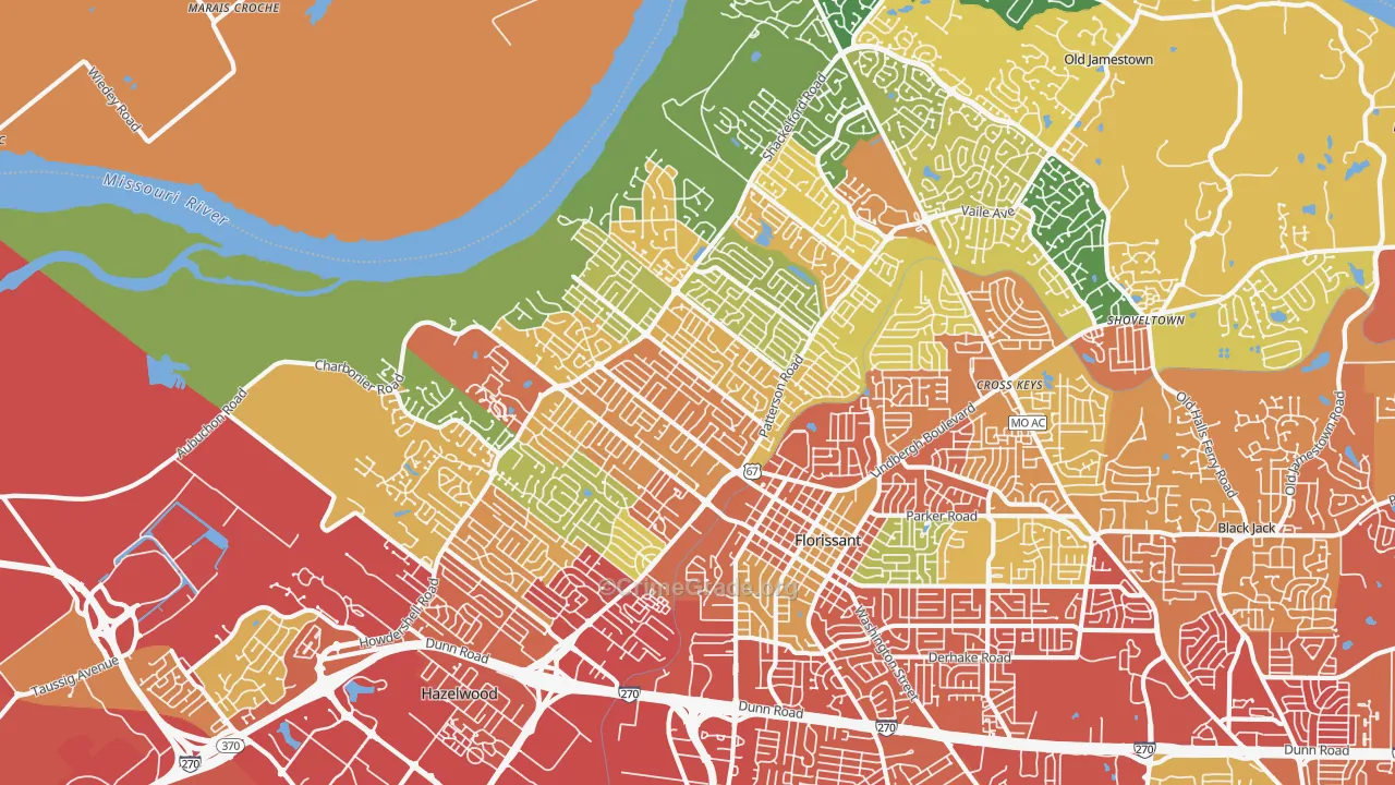 63031, MO Map of Theft Rates
