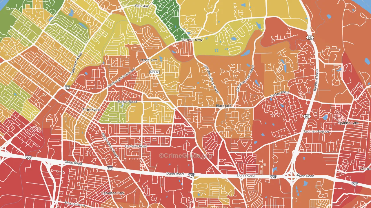 63033, MO Map of Theft Rates