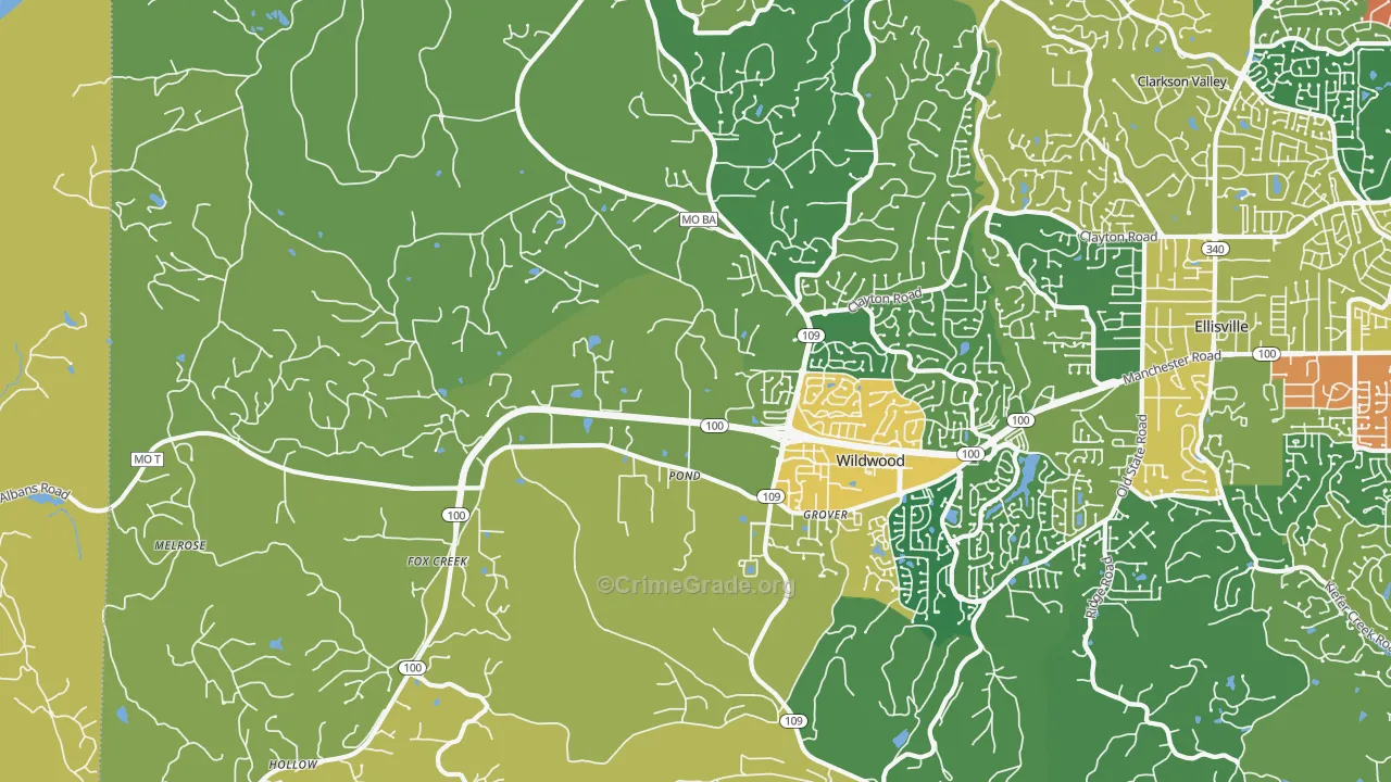 63038, MO Map of Theft Rates