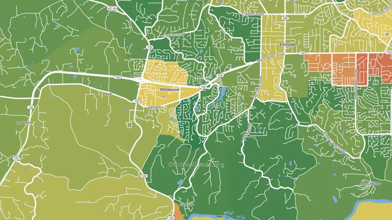 63040, MO Map of Theft Rates