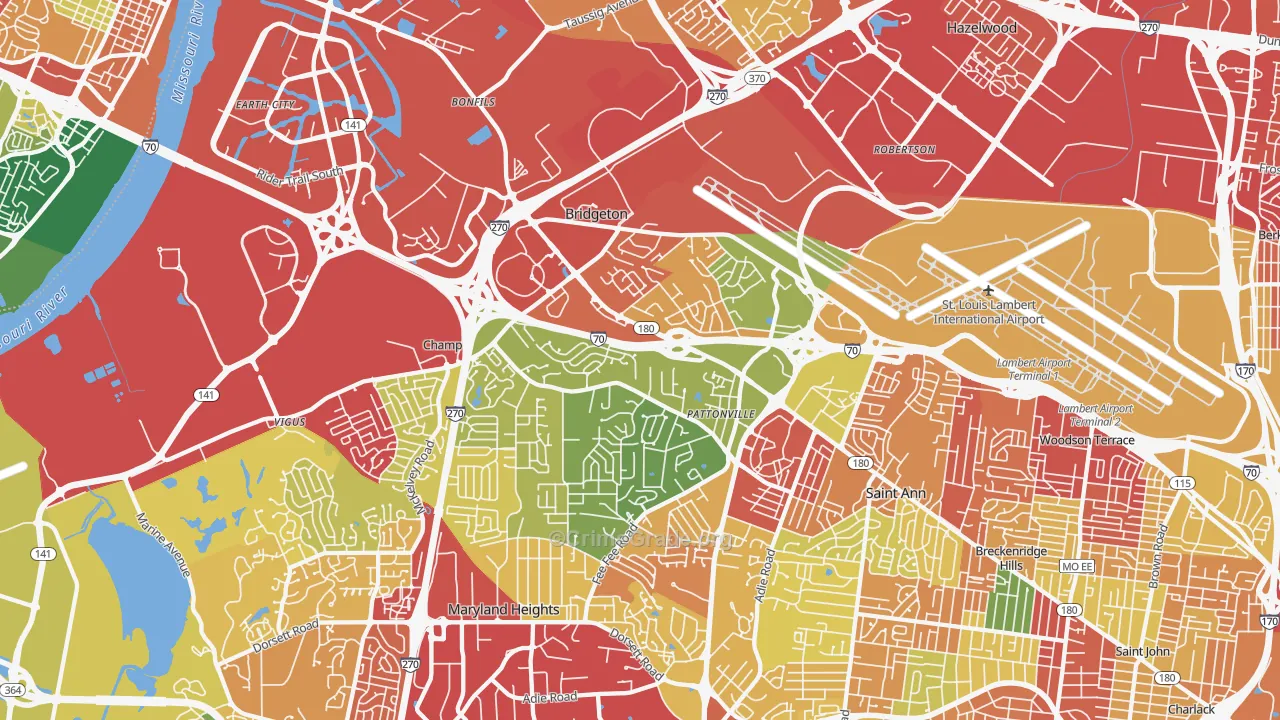 63044, MO Map of Theft Rates