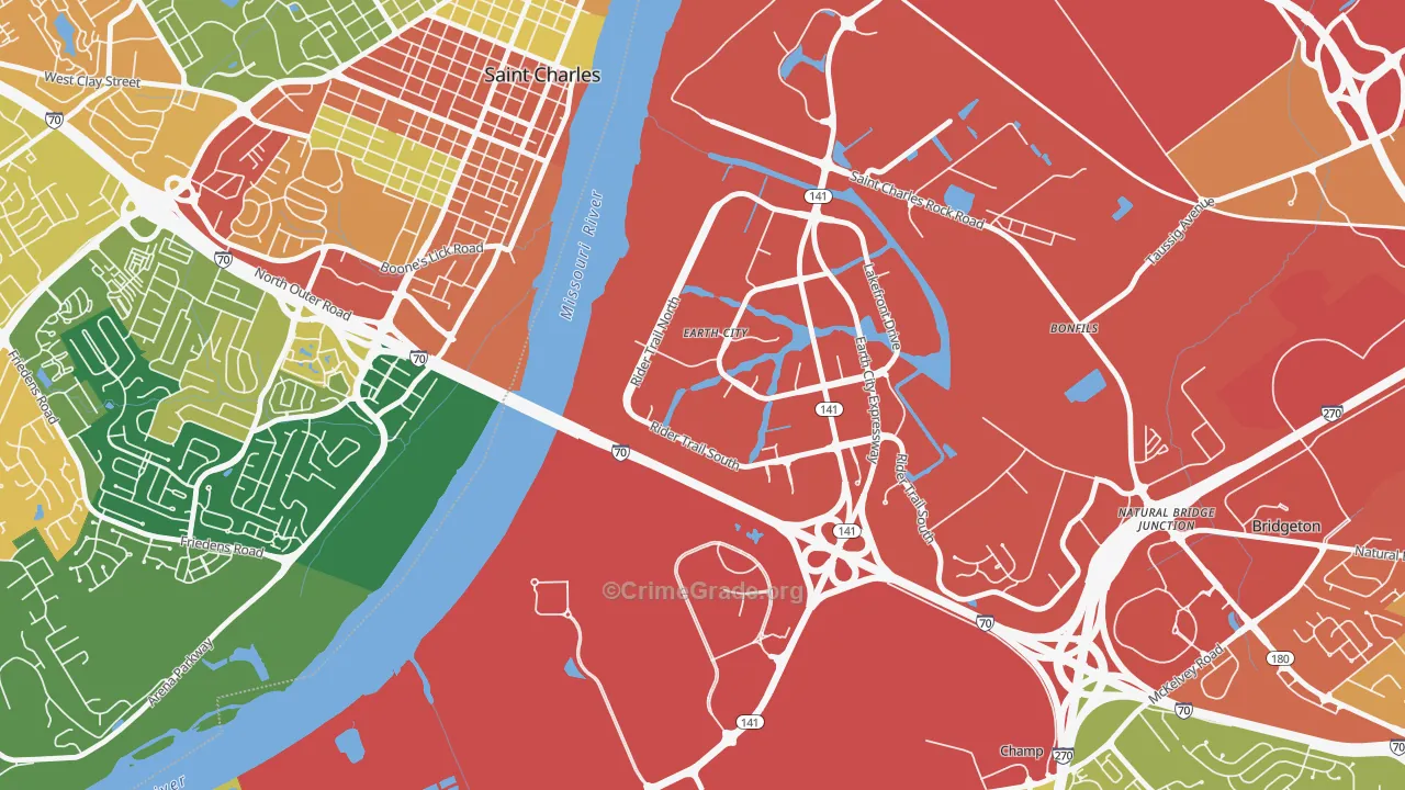 63045, MO Map of Theft Rates