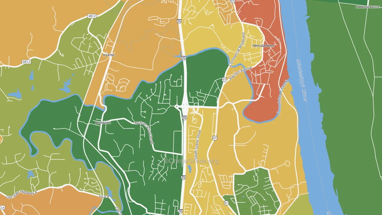 63048, MO Map of Theft Rates