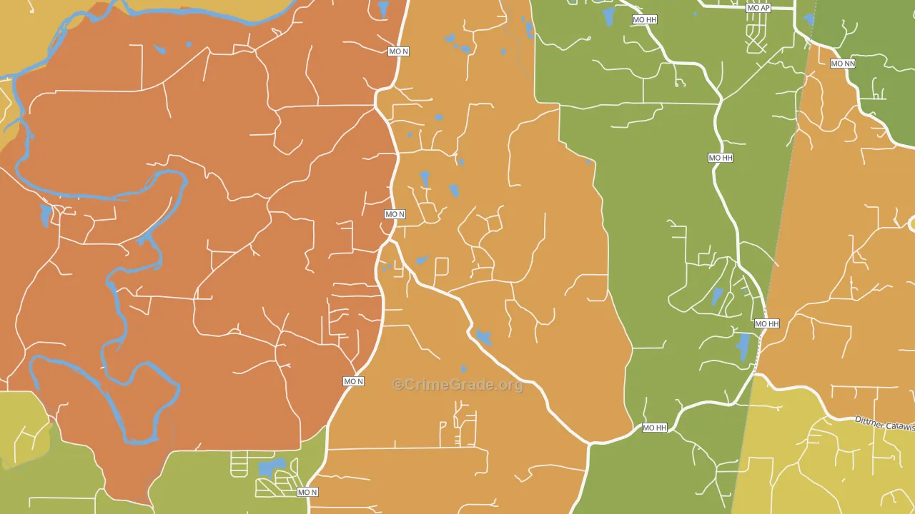 63072, MO Map of Theft Rates
