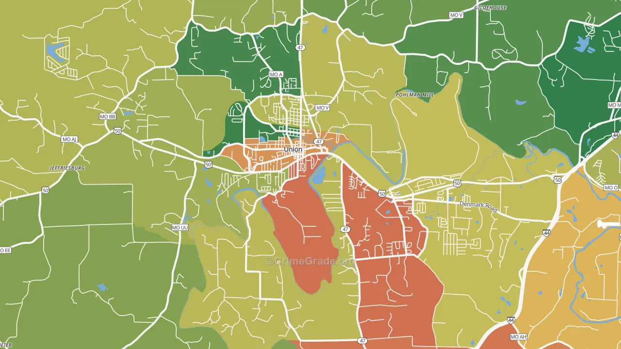 63084, MO Map of Theft Rates