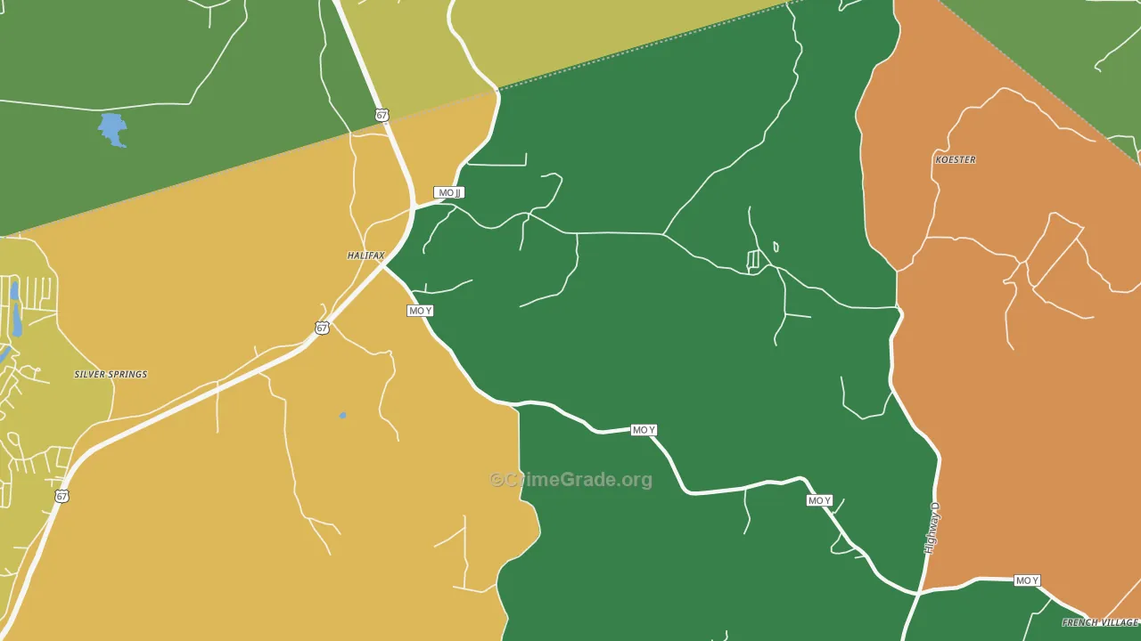 63087, MO Map of Theft Rates