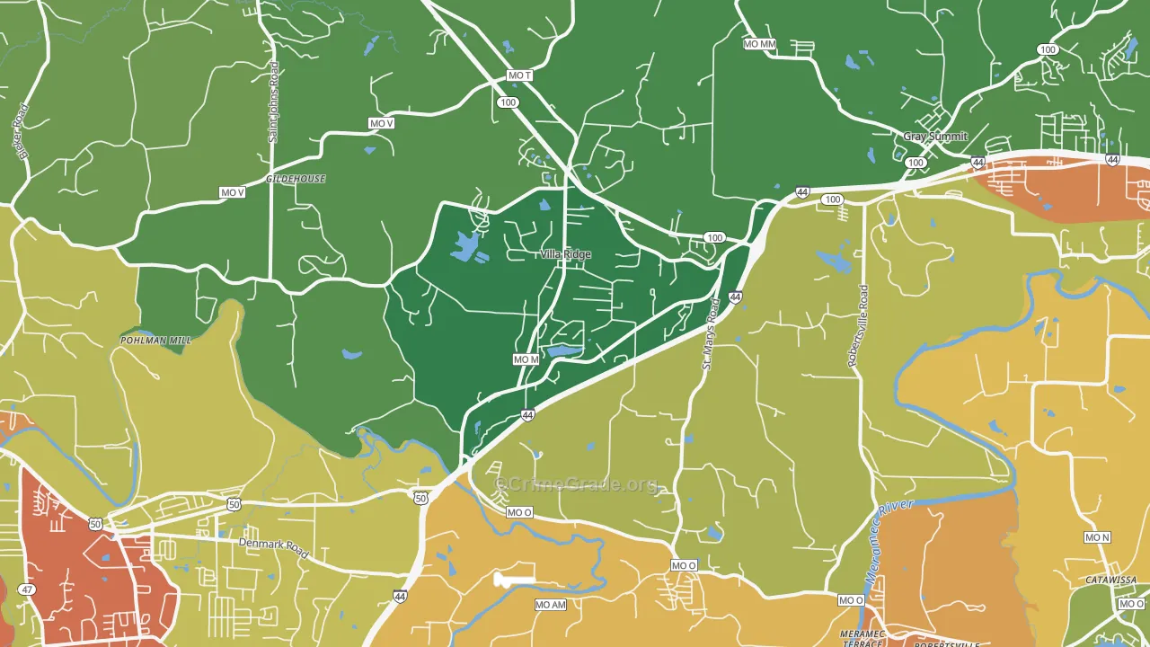 63089, MO Map of Theft Rates