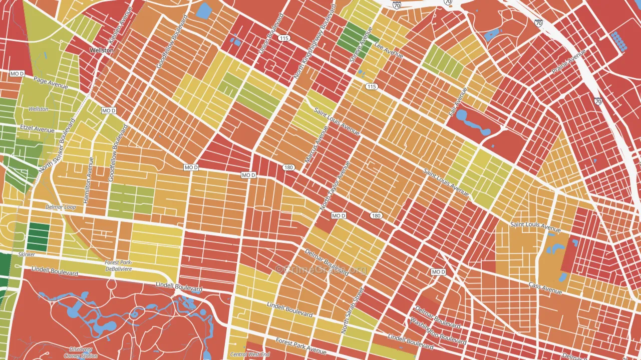 63113, MO Map of Theft Rates